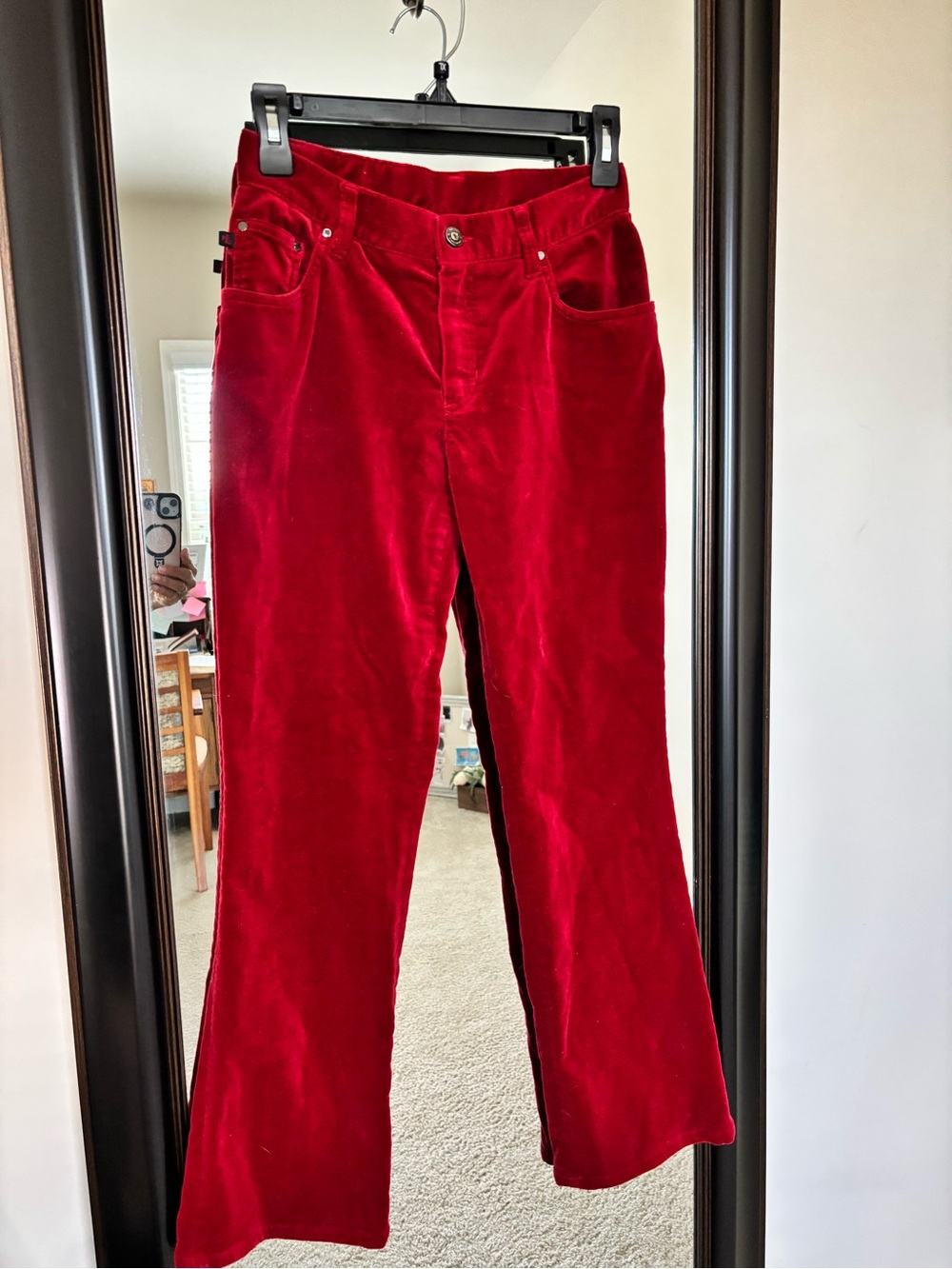 VTG Lauren Jeans Co. Ralph Lauren Red Velvet Pants Bootcut